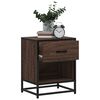 vidaXL Bedside Cabinet Brown Oak Engineered wood Standard
