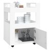vidaXL Kitchen Trolley White 23.6x17.7x31.5" Engineered Wood