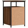 vidaXL Bedside Cabinet Set of 2 Brown oak Engineered wood, Iron Medium