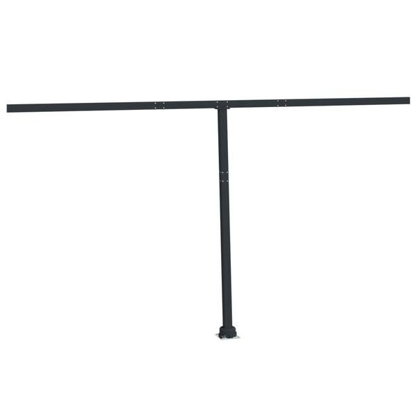 vidaXL Awning Post Set Anthracite Iron 177.2 x 96.5 in Height-Adjustable