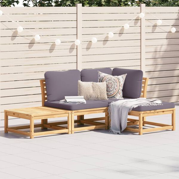 vidaXL Garden Lounge Set Solid Wood Acacia Solid Acacia wood Standard