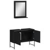 vidaXL Bathroom Cabinet Set Black Engineered wood Bathroom Cabinet Set
