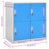 vidaXL Locker Cabinet Light gray and blue Steel Medium Locker Cabinet
