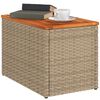 vidaXL Garden Side Table Beige and brown