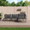 vidaXL Garden Lounge Set Anthracite Poly rattan Medium Modular