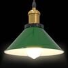 vidaXL Pendant Lamp Gloss green Metal Medium Height-Adjustable