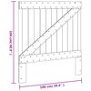 vidaXL Headboard Natural Solid pine wood Single Durable Headboard