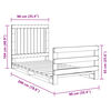 vidaXL Bed Frame Pine Solid Pine Wood Twin Sturdy Bed Frame