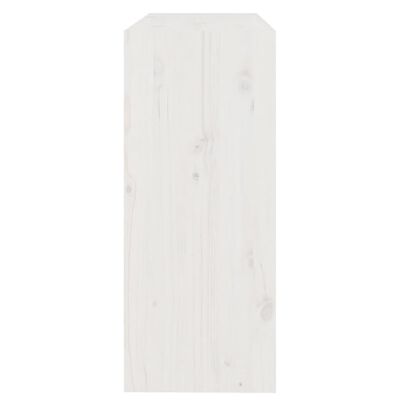 vidaXL Book Cabinet/Room Divider White 31.5"x11.8"x28.1" Solid Wood Pine