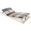 vidaXL Bed Base Natural wood Beech wood frame, Birch slats 35.4x79.0 in