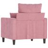 vidaXL Sofa Chair Pink Velvet, Metal, Textilene, Foam Single