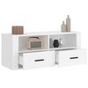 vidaXL TV Cabinet White Engineered wood 39.4 x 13.8 x 15.7 in TV Cabinet