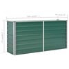 vidaXL Raised Bed Green Galvanized Steel 63.0 x 15.7 x 30.3 in