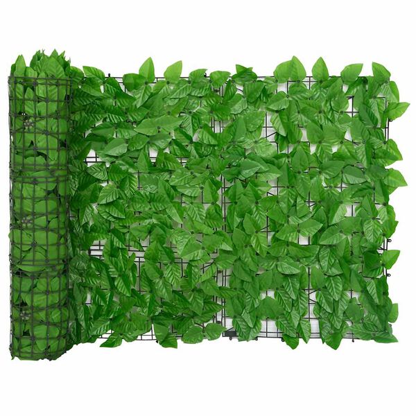 vidaXL Balcony Screen Green Polyethylene fabric Medium Decorative Design
