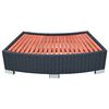 vidaXL Spa Step Black PE rattan Large Durable Spa Step Rectangular
