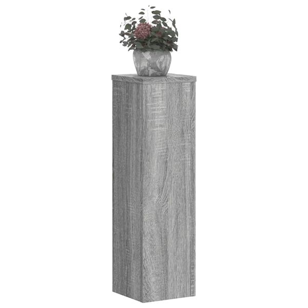 vidaXL Plant Stand Set of 2 Grey Sonoma Engineered Wood Tall