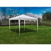 vidaXL Gazebo White Polyethylene, Steel 10 x 10 ft Lightweight Gazebo