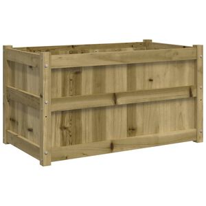 vidaXL Garden Planter Natural wood Treated pine wood Medium