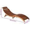 vidaXL Sunlounger With Table Taupe Solid acacia wood and polyester