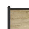 vidaXL Bed Frame Sonoma Oak Steel, Engineered Wood King Bed Frame