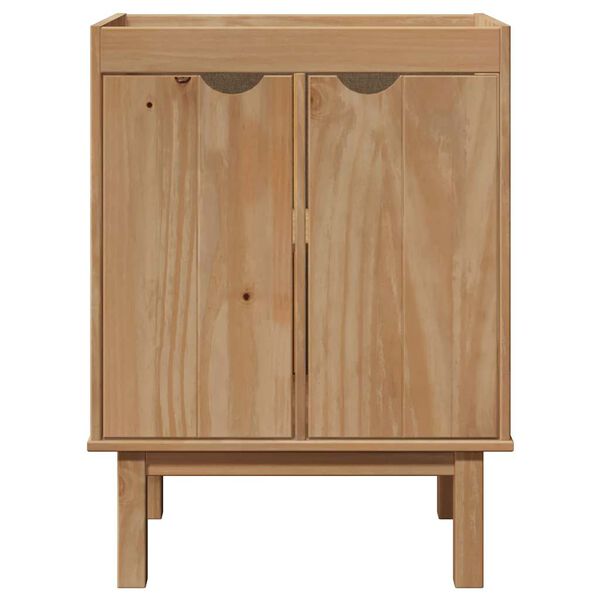 vidaXL Bathroom Sink Cabinet Honey brown Solid pine wood, engineered wood