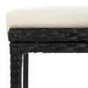 vidaXL Bar Stool Set of 3 Black, Cream White