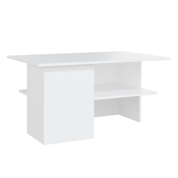 vidaXL Coffee Table White Engineered wood Medium Rectangular Modern