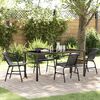 vidaXL Garden Dining Set 5 pcs Black Poly rattan