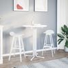 vidaXL Dining Table White Engineered Wood and Powder-Coated Steel