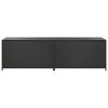 vidaXL Storage Chest Black Poly Rattan, Powder-Coated Steel Large