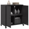 vidaXL Sideboard Black Cold-rolled steel Medium Sideboard Rectangular