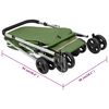 vidaXL Dog Stroller Green Linen fabric 39.4 x 19.3 x 37.8 in Foldable
