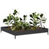 vidaXL Garden Raised Bed Black Steel 39.4x39.4x7.3 in Durable