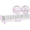vidaXL Dog Kennel Silver Steel 53.8 ft&sup2; Durable Dog Kennel