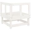 vidaXL Garden Corner Sofa White Solid pine wood Compact Modular