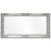 vidaXL Wall Mirror Silver Wood, glass, engineered wood 39.4 x 19.7 in