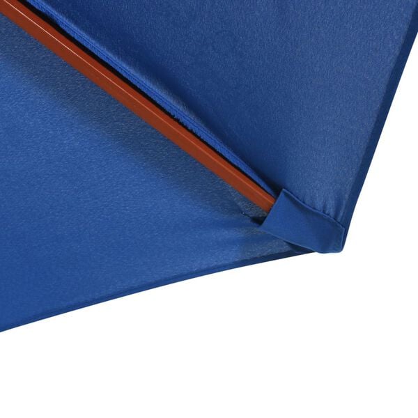 vidaXL Garden Parasol Blue Polyester, Laminated Bamboo, Hardwood Large