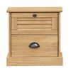 vidaXL Bedside Cabinet Honey Solid Pine Wood with Honey Wax Finish Small