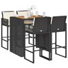 vidaXL Garden Bar Set Black