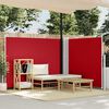vidaXL Side Awning Red 100% polyester with PU coating 55.1 x 236.2 in