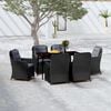 vidaXL Garden Dining Set Black, Dark Grey