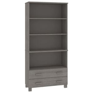 vidaXL Highboard Set of 2 Light grey Solid pinewood, MDF Large