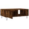 vidaXL Coffee Table Smoked Oak Engineered Wood, Iron Medium Coffee Table