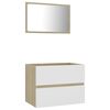 vidaXL Bathroom Furniture Set White Engineered wood Medium