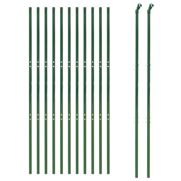 vidaXL Chain Link Fence Green 4.6x82.0'
