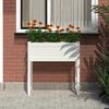vidaXL Planter White Solid Pine Wood 30.7x15.7x31.9 in Durable Planter