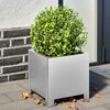 vidaXL Garden Planter Silver Galvanized Steel Medium Durable