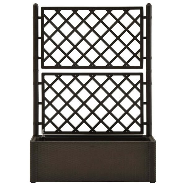 vidaXL Raised Bed Mocha Plastic (PP) Large Waterproof materials