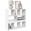 vidaXL Book Cabinet White Engineered Wood Medium Book Cabinet