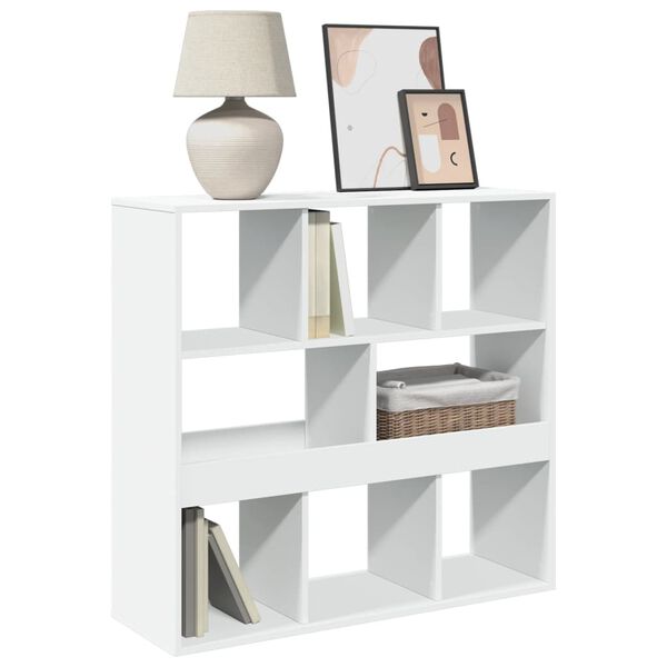 vidaXL Book Cabinet White Engineered Wood Medium Book Cabinet
